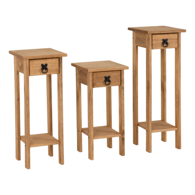 Corona 3x Plant Stands - Distressed Waxe | Murphy Furniture