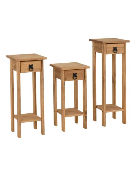 Corona 3x Plant Stands - Distressed Waxe | Murphy Furniture