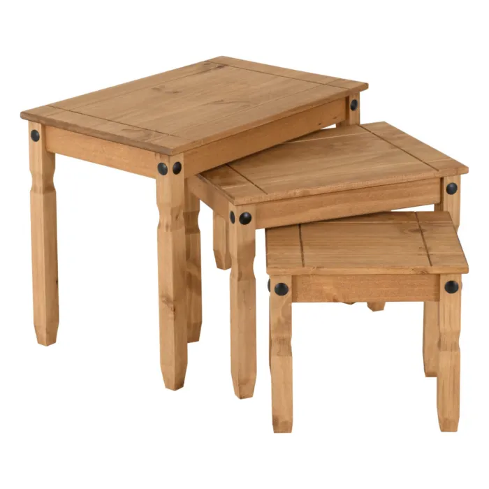 Corona Nest Of Tables - Distressed Waxed | Murphy Furniture
