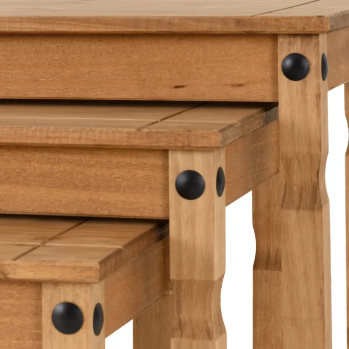Corona Nest Of Tables - Distressed Waxed | Murphy Furniture