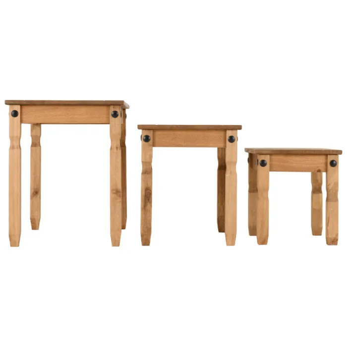 Corona Nest Of Tables - Distressed Waxed | Murphy Furniture