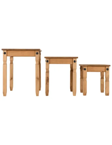 Corona Nest Of Tables - Distressed Waxed | Murphy Furniture
