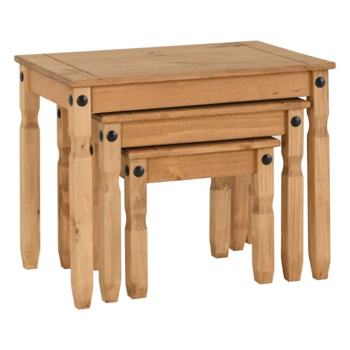Corona Nest Of Tables - Distressed Waxed | Murphy Furniture