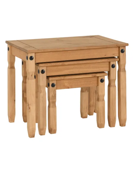 Corona Nest Of Tables - Distressed Waxed | Murphy Furniture