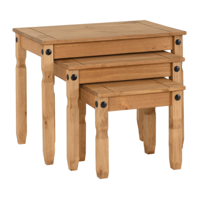 Corona Nest Of Tables - Distressed Waxed | Murphy Furniture