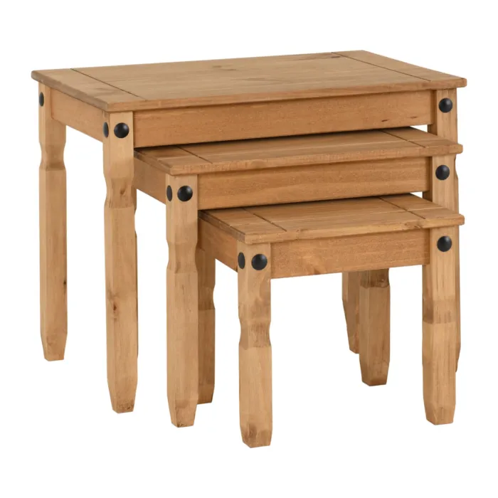 Corona Nest Of Tables - Distressed Waxed | Murphy Furniture
