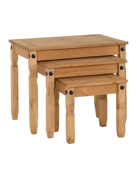 Corona Nest Of Tables - Distressed Waxed | Murphy Furniture
