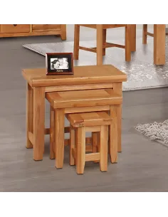 Lancaster Nest of 3 Tables - Solid Oak | Murphy Furniture