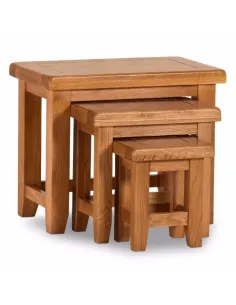 Lancaster Nest of 3 Tables - Solid Oak | Murphy Furniture 2