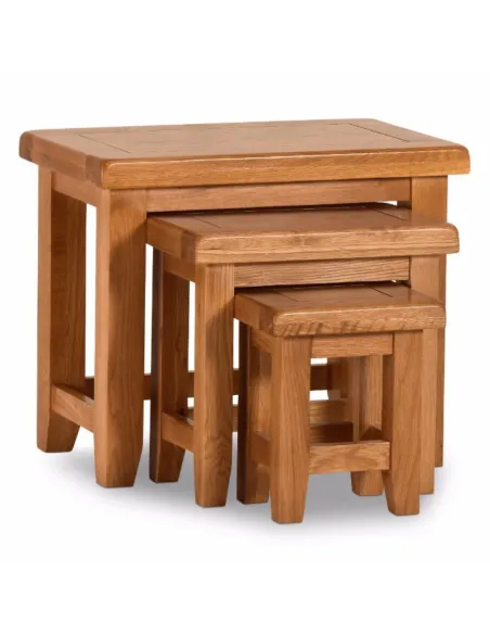 Lancaster Nest of 3 Tables - Solid Oak | Murphy Furniture