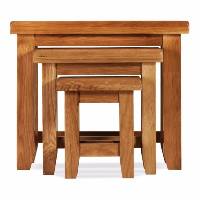 Lancaster Nest of 3 Tables - Solid Oak | Murphy Furniture