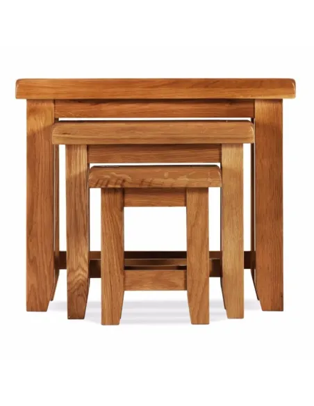 Lancaster Nest of 3 Tables - Solid Oak | Murphy Furniture
