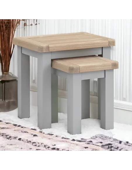 Marbury Nest of Tables - Light Grey | Murphy Furniture