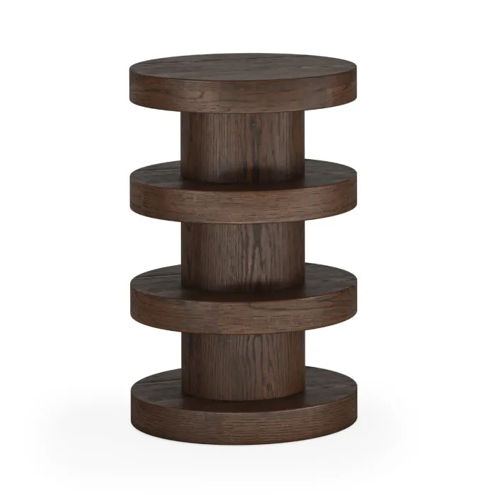 Haiden Bobbin Side Table - Dark Oak | Murphy Furniture