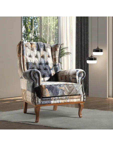 Molly Accent Chair - Multi Grey | Murphy Furniture