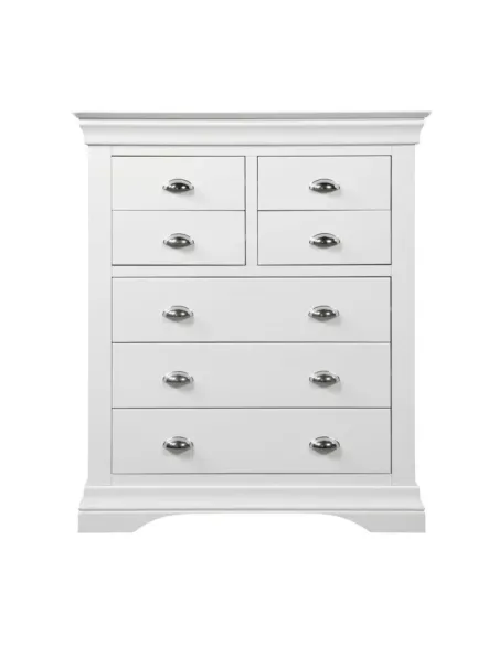 Bella 3+4 Drawer Chest - White | Murphy Furniture