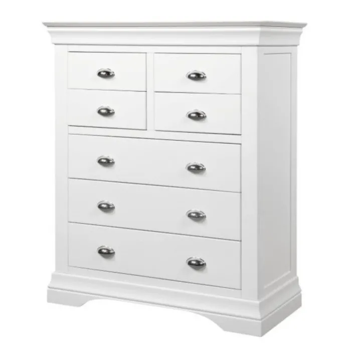Bella 3+4 Drawer Chest - White | Murphy Furniture
