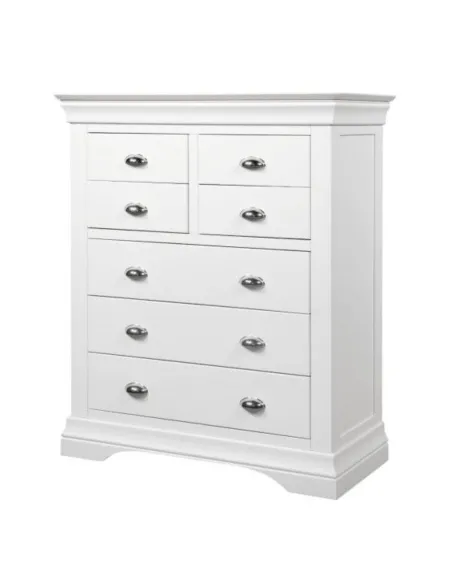 Bella 3+4 Drawer Chest - White | Murphy Furniture