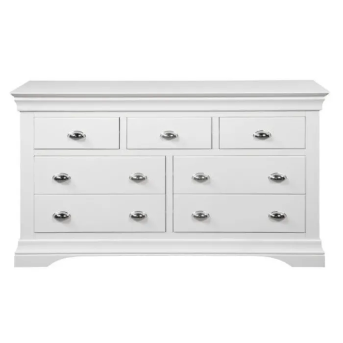 Bella 3+4 Drawer Wide Chest - White | Murphy Furniture