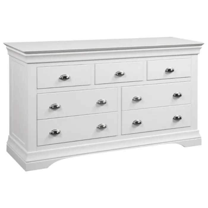 Bella 3+4 Drawer Wide Chest - White | Murphy Furniture