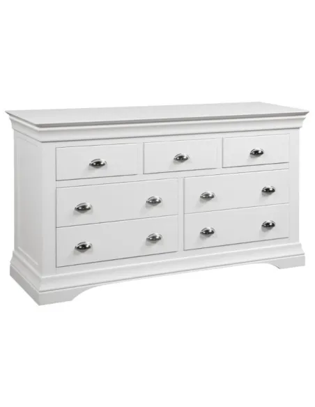 Bella 3+4 Drawer Wide Chest - White | Murphy Furniture