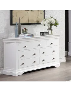 Bella 3+4 Drawer Wide Chest - White | Murphy Furniture