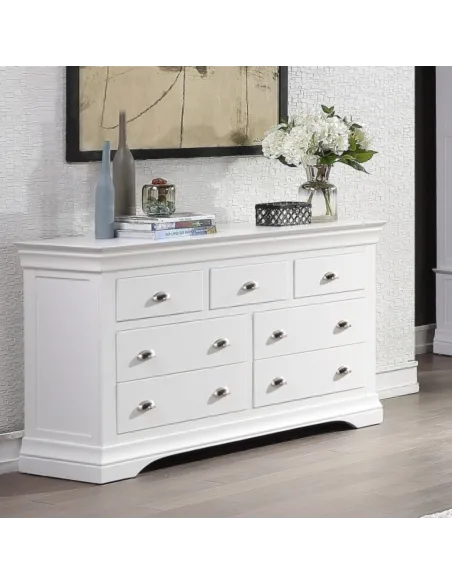 Bella 3+4 Drawer Wide Chest - White | Murphy Furniture
