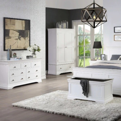 Bella 3+4 Drawer Wide Chest - White | Murphy Furniture