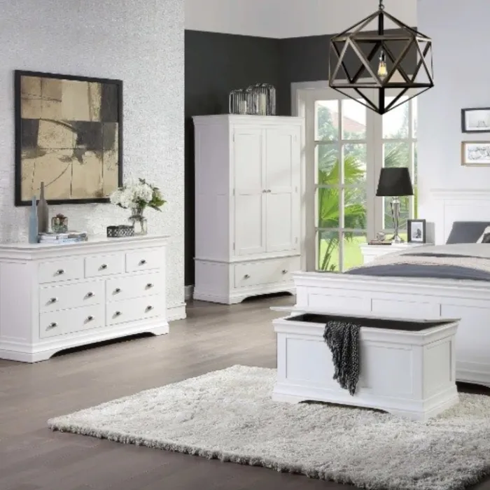 Bella 3+4 Drawer Wide Chest - White | Murphy Furniture