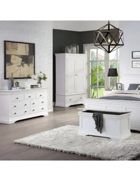 Bella 3+4 Drawer Wide Chest - White | Murphy Furniture
