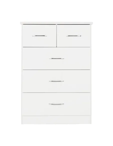 Nevada 3+2 Drawer Chest - White Gloss | Murphy Furniture