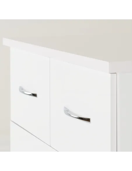 Nevada 3+2 Drawer Chest - White Gloss | Murphy Furniture