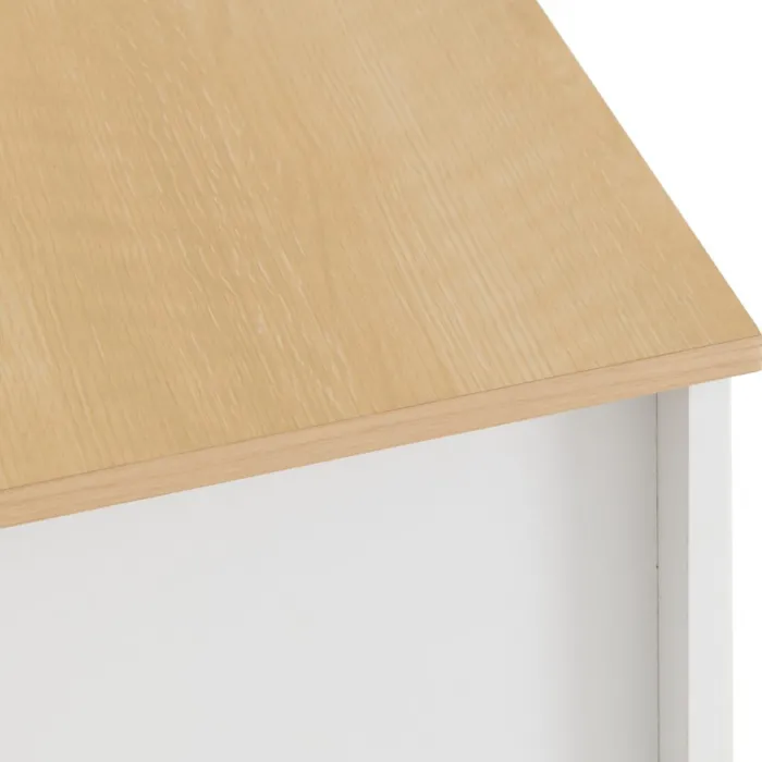 Portland 3 Drawer Chest - White/Oak Effe | Murphy Furniture