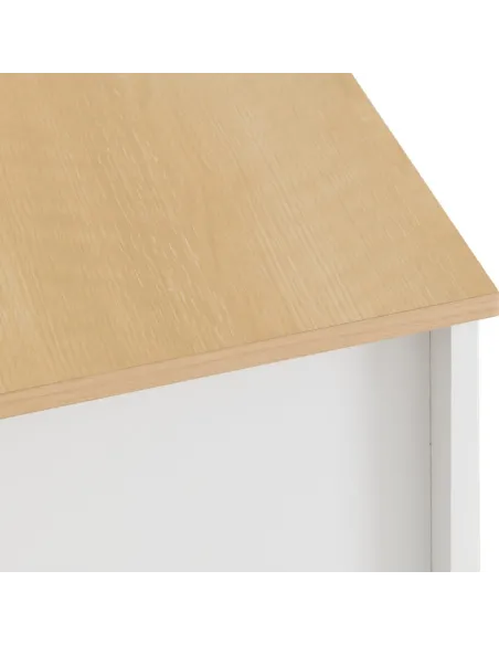 Portland 3 Drawer Chest - White/Oak Effe | Murphy Furniture