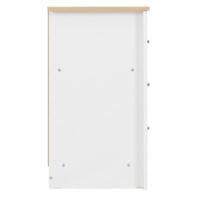 Portland 3 Drawer Chest - White/Oak Effe | Murphy Furniture
