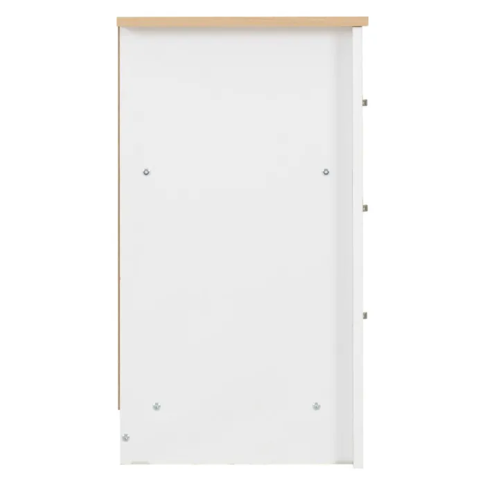 Portland 3 Drawer Chest - White/Oak Effe | Murphy Furniture