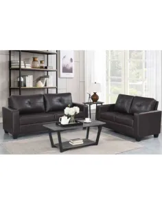 Vivo 3+2 Sofa Suite - Brown Leathaire | Murphy Furniture