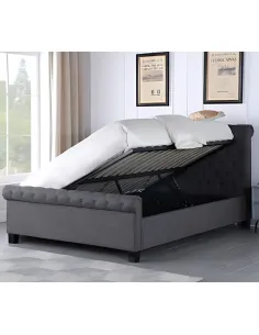 Layla 4FT6 Gaslift Bedframe - Grey | Murphy Furniture