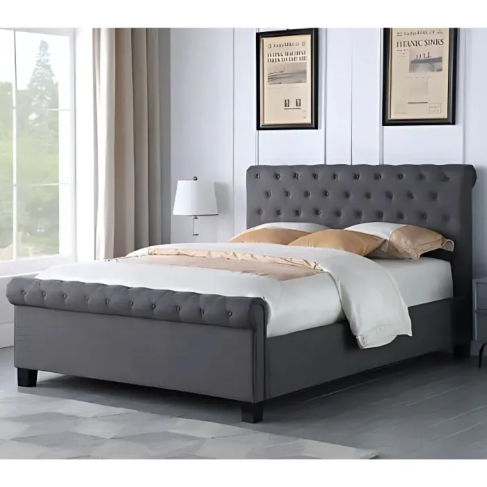 Layla 4FT6 Gaslift Bedframe - Grey | Murphy Furniture