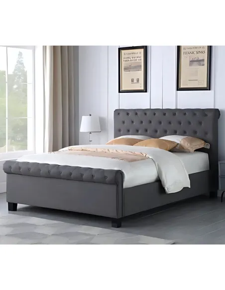 Layla 4FT6 Gaslift Bedframe - Grey | Murphy Furniture