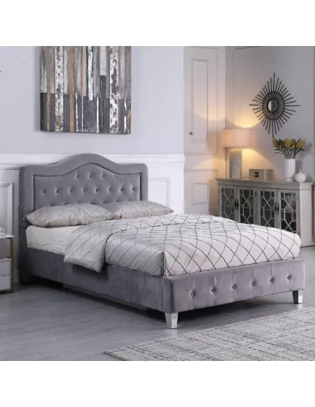 Rose 4FT6 Bedframe - Grey | Murphy Furniture