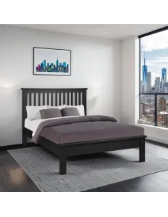 Siena 4FT6 Bedframe - Black | Murphy Furniture