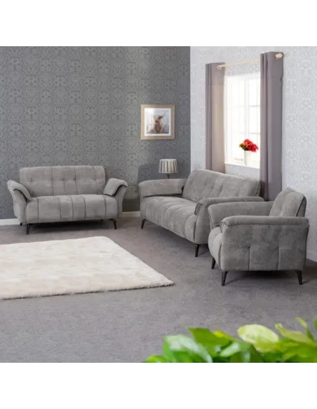 Amalfi 3 Seater Sofa - Grey Fabric | Murphy Furniture