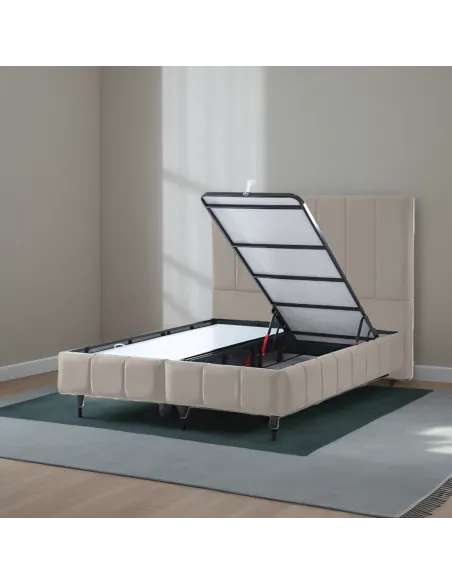 Windsor 5ft Ottoman Bedframe - Velvet Be | Murphy Furniture