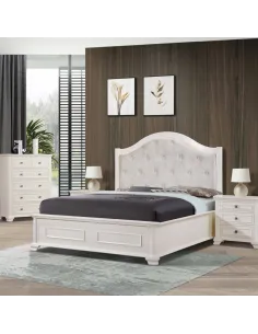 Charlotte 6FT Bedframe - White | Murphy Furniture
