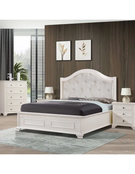 Charlotte 6FT Bedframe - White | Murphy Furniture