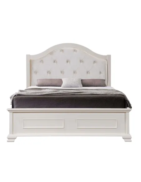 Charlotte 5FT Bedframe - White | Murphy Furniture