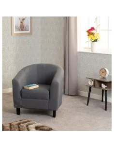 Tempo Tub Armchair - Grey Fabric | Murphy Furniture