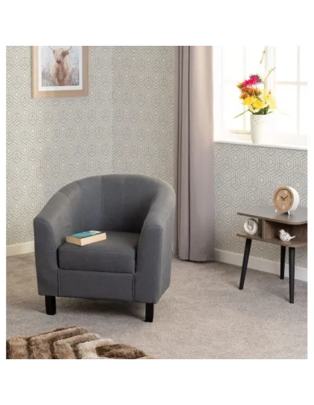 Tempo Tub Armchair - Grey Fabric | Murphy Furniture