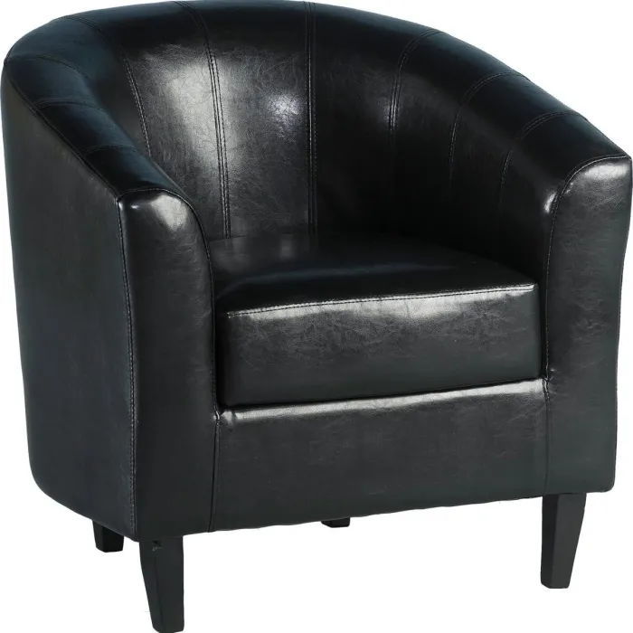 Tempo Tub Armchair - Black PU | Murphy Furniture